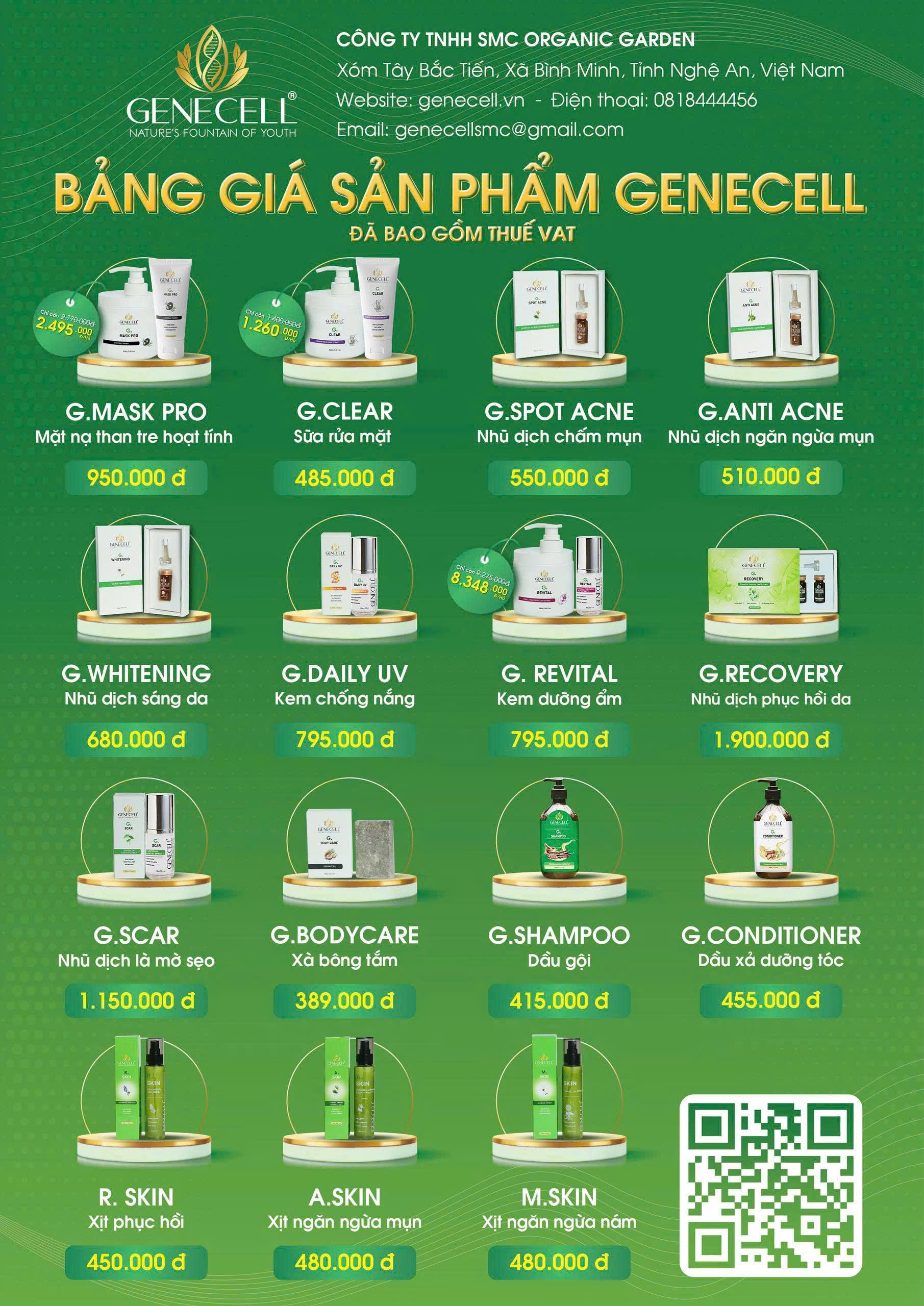 Bảng giá Genecell
